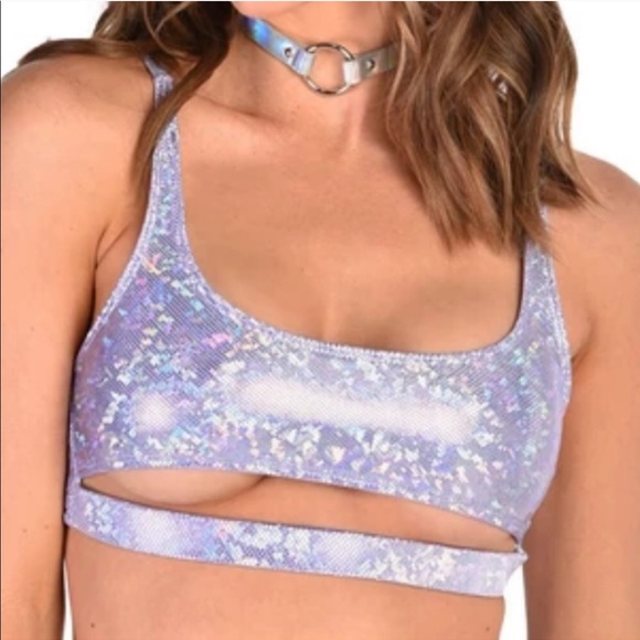 iHeartRaves Tops - ❌SOLD❌NWOT iHeartRaves Lavender Dreamz Underboob